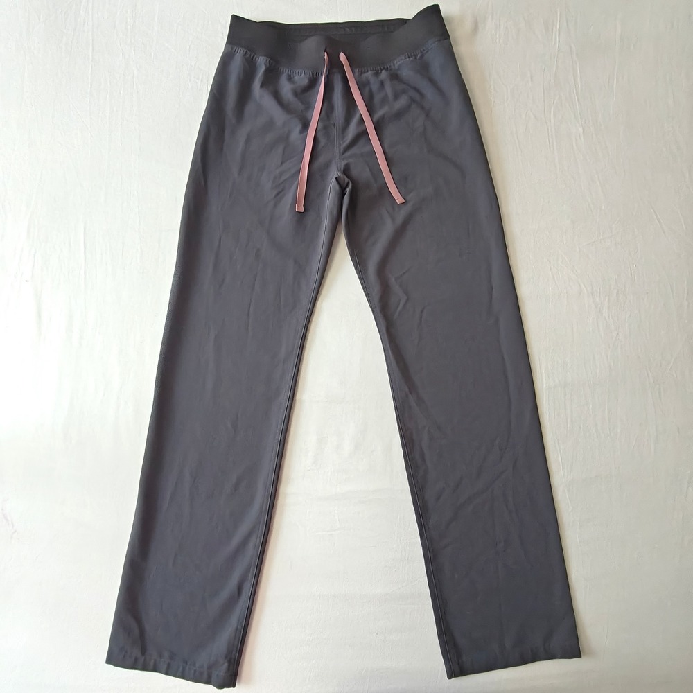 FIGS Women Scrub Pants Bundle Lot 2 Charcoal Gray Wide Leg Small Pink Athletic - Picture 5 of 6